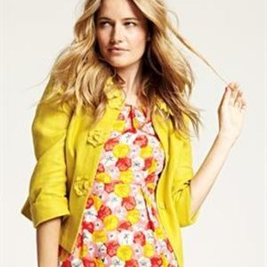 Boden Linen Petal collar jacket